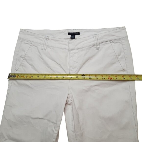 Tommy Hilfiger Jeans Womens 10 White Y2K Crop Straight Stretch Mid Rise Logo - Picture 8 of 15